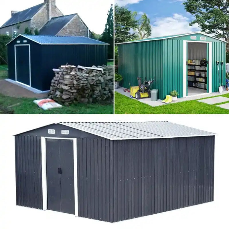 RELYARD 12x10 METAL OUTDOOR STORAGE GARDEN SHED
