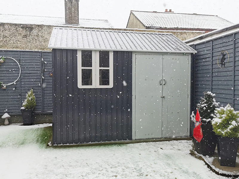 RELYARD 6x10 METAL COTTAGE GARDEN SHED WITH WINDOW (1700 Series) 176CM DOOR HEIGHT
