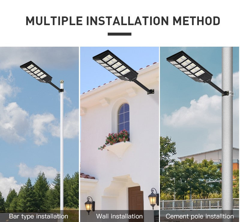 RELYARD 400W 3000Lumen/ 500W 4000Lumen, Outdoor All-In-One Solar Power LED Light With Motion Sensor