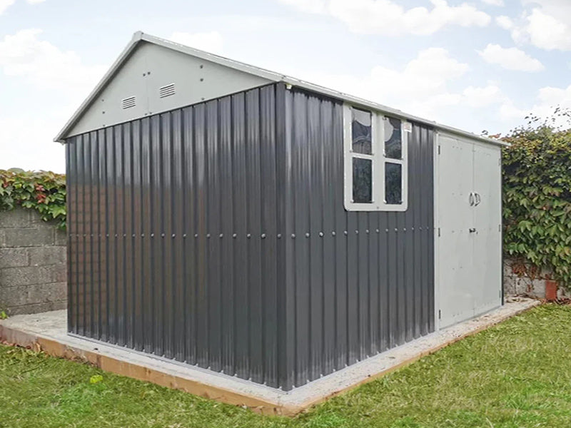 RELYARD 8x10 METAL COTTAGE GARDEN SHED WITH WINDOW (1700 Series) 5'-9" DOOR HEIGHT