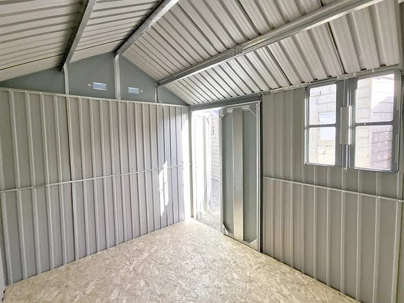 RELYARD 8x10 METAL COTTAGE GARDEN SHED WITH WINDOW (1700 Series) 5'-9" DOOR HEIGHT