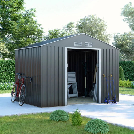RELYARD 8X8 METAL OUTDOOR STORAGE GARDEN SHED