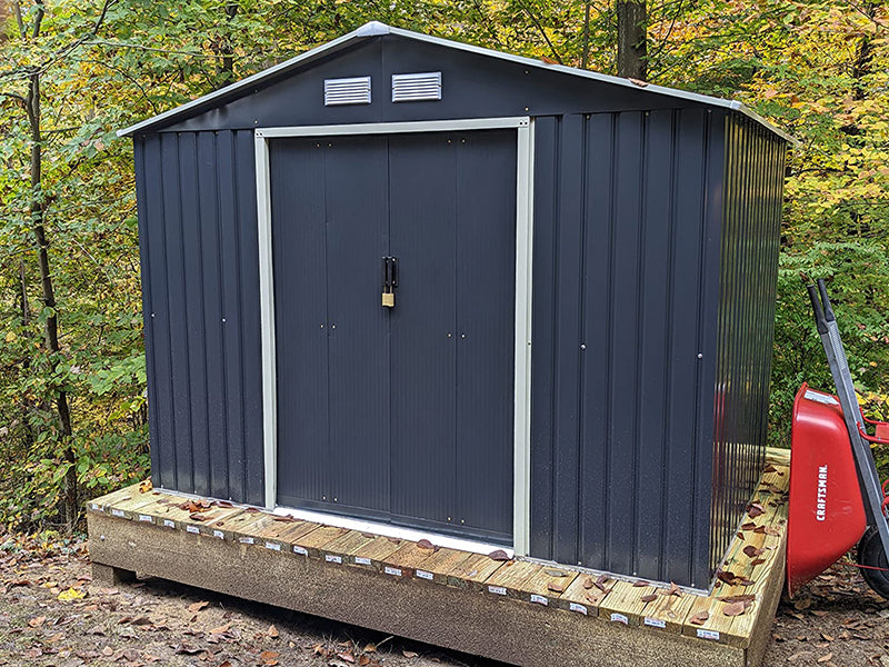 RELYARD 8X8 METAL OUTDOOR STORAGE GARDEN SHED