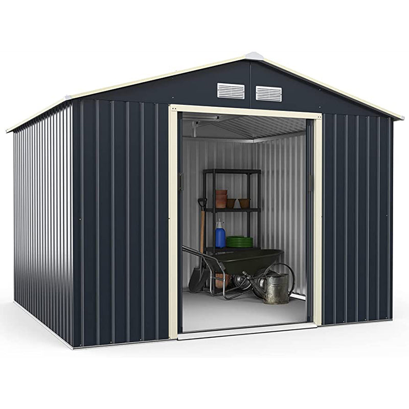 RELYARD 8X8 METAL OUTDOOR STORAGE GARDEN SHED