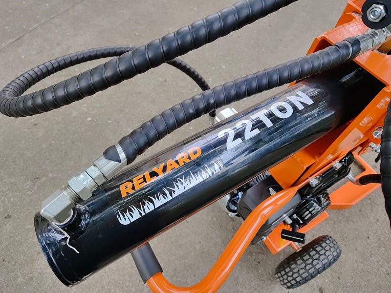 RELYARD 6.5HP 22TON GASOLINE HYDRAULIC HORIZONTAL/ VERTICAL LOG SPLITTER