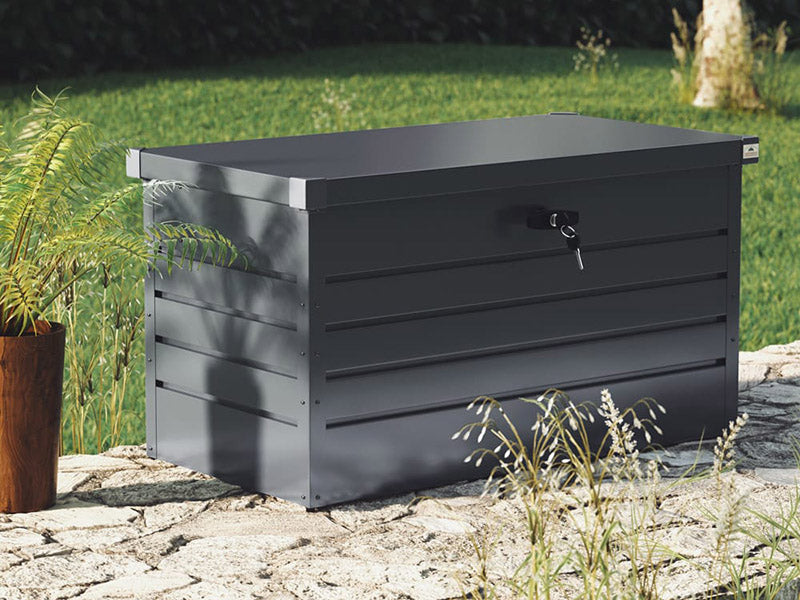 RELYARD 2x4 350L 77GAL METAL OUTDOOR STORAGE PATIO DECK BOX