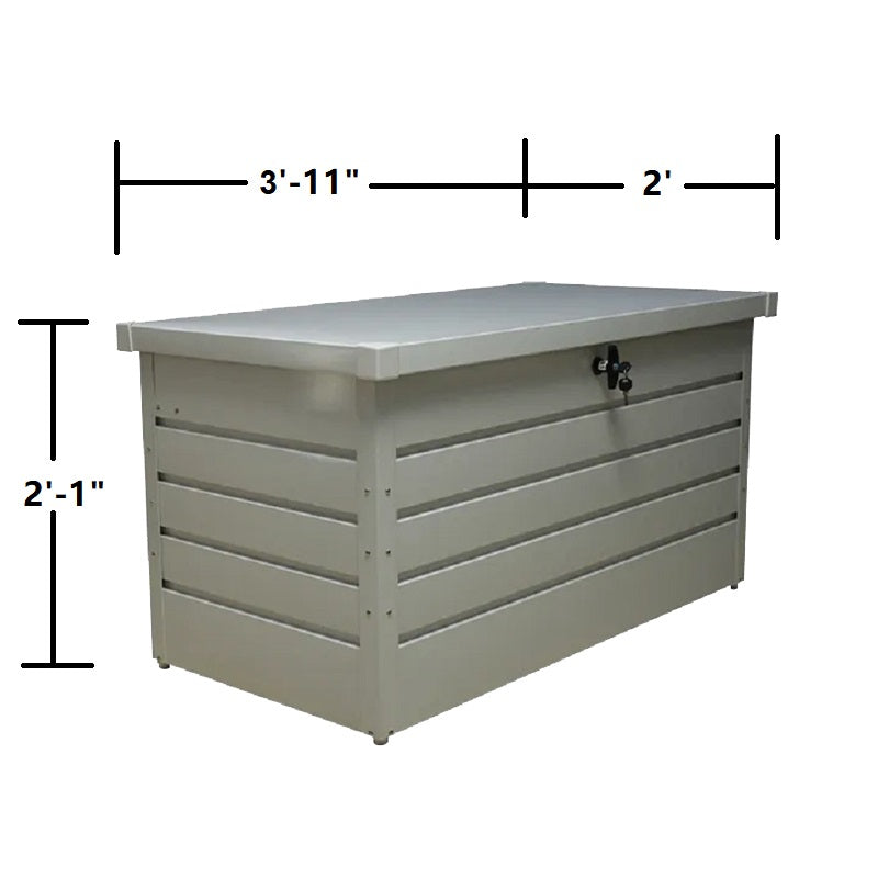 RELYARD 2x4 350L 77GAL METAL OUTDOOR STORAGE PATIO DECK BOX