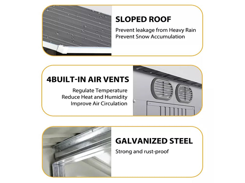 RELYARD 6X6 METAL OUTDOOR STORAGE GARDEN SHED