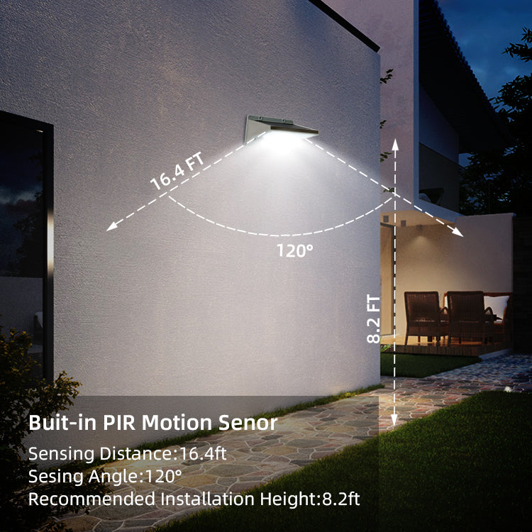 RELYARD 330LM Outdoor Solar Power LED Lamp Wall Mounted With Motion Sensor