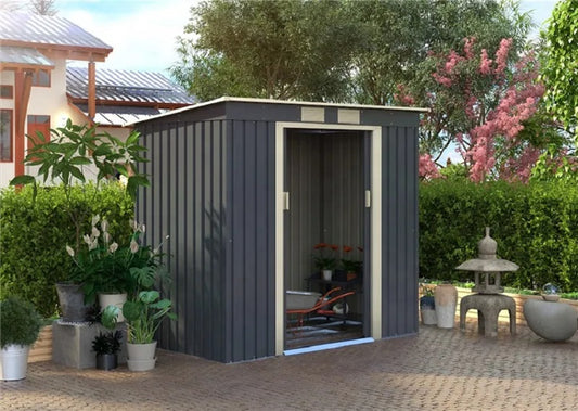 RELYARD 4X6 METAL OUTDOOR STORAGE GARDEN SHED