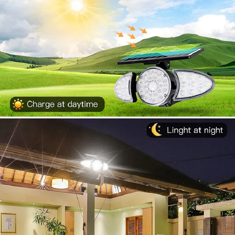 RELYARD 400LM Outdoor Solar Power LED Lamp Wall Mounted With Motion Sensor