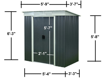 RELYARD 4X6 METAL OUTDOOR STORAGE GARDEN SHED (1700 Series)