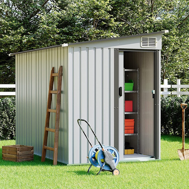 RELYARD 5X7 METAL OUTDOOR STORAGE GARDEN SHED