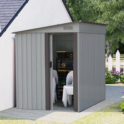 RELYARD 5X7 METAL OUTDOOR STORAGE GARDEN SHED