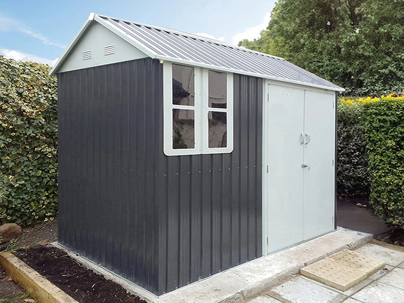 RELYARD 6x8 METAL COTTAGE GARDEN SHED WITH WINDOW (1700 Series)