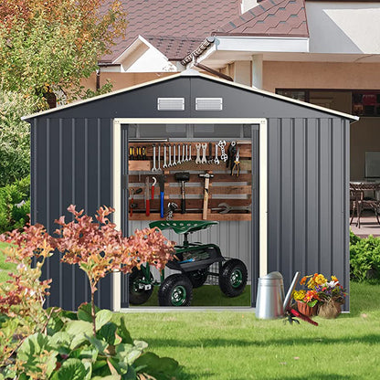 RELYARD 10x8 METAL OUTDOOR STORAGE GARDEN SHED